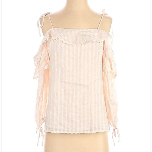 CECE Long Sleeve Cold Shoulder Blouse Size S - Picture 1 of 3